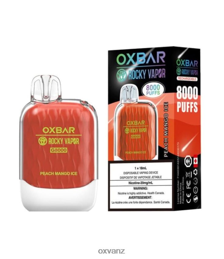 OXVA Vape Flavours - L0N0ZV39 PEACH MANGO ICE OXVA OXBAR G8000