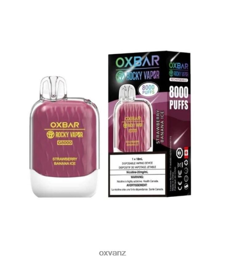 OXVA Vape NZ - L0N0ZV41 STRAWBERRY BANANA ICE OXVA OXBAR G8000