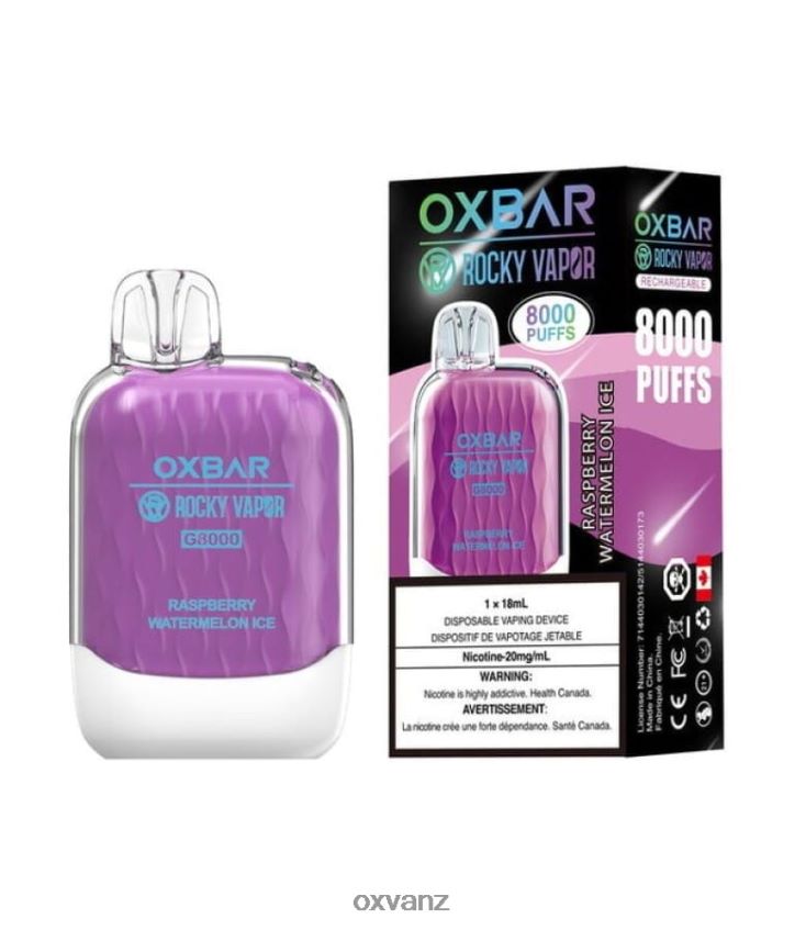 OXVA Vape Sale - L0N0ZV40 RASPBERRY WATERMELON ICE OXVA OXBAR G8000
