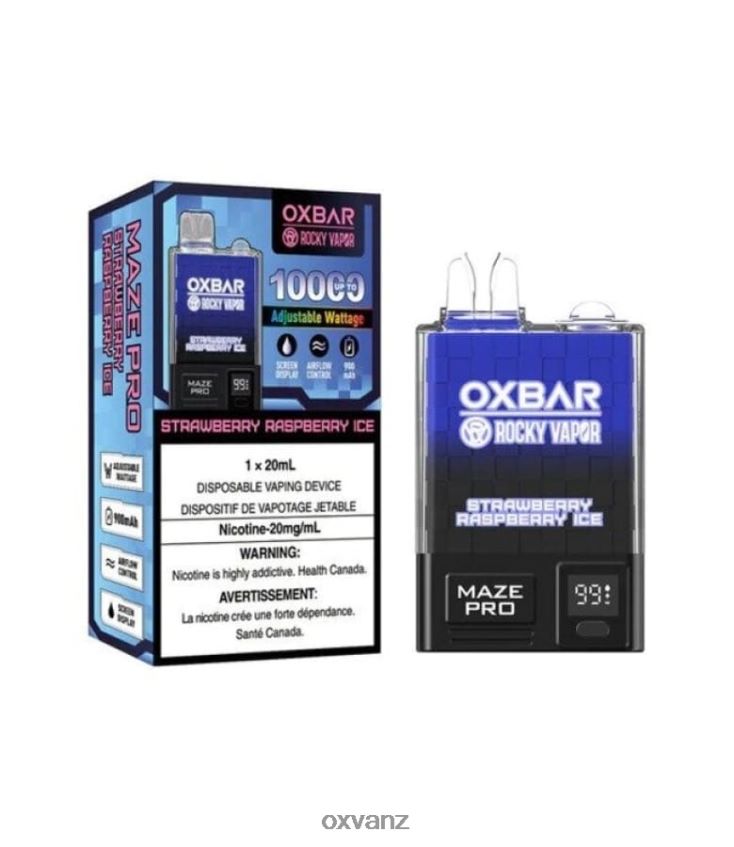 OXVA Vape Sale - L0N0ZV30 STRAWBERRY RASPBERRY ICE OXVA OXBAR MAZE PRO 10000