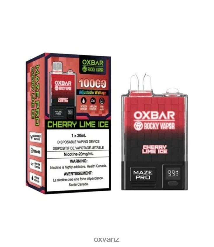 OXVA Vape Shop - L0N0ZV28 CHERRY LIME ICE OXVA OXBAR MAZE PRO 10000
