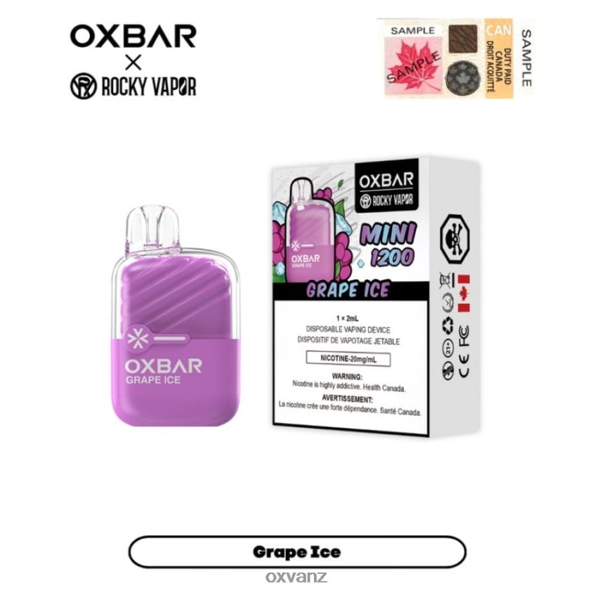 OXVA New Zealand - L0N0ZV22 GRAPE ICE OXVA OXBAR MINI 1200