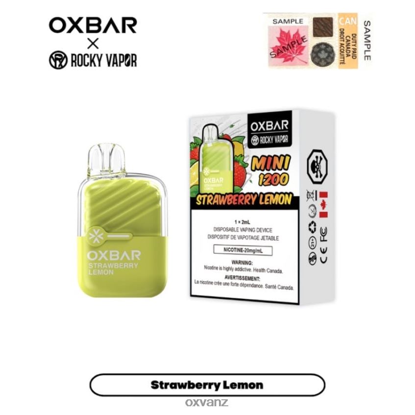 OXVA Vape Flavours - L0N0ZV19 STRAWBERRY LEMON OXVA OXBAR MINI 1200
