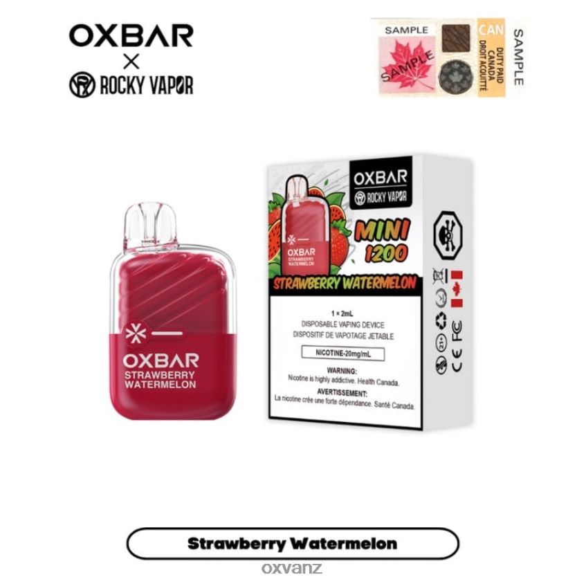 OXVA Vape Shop - L0N0ZV18 STRAWBERRY WATERMELON OXVA OXBAR MINI 1200