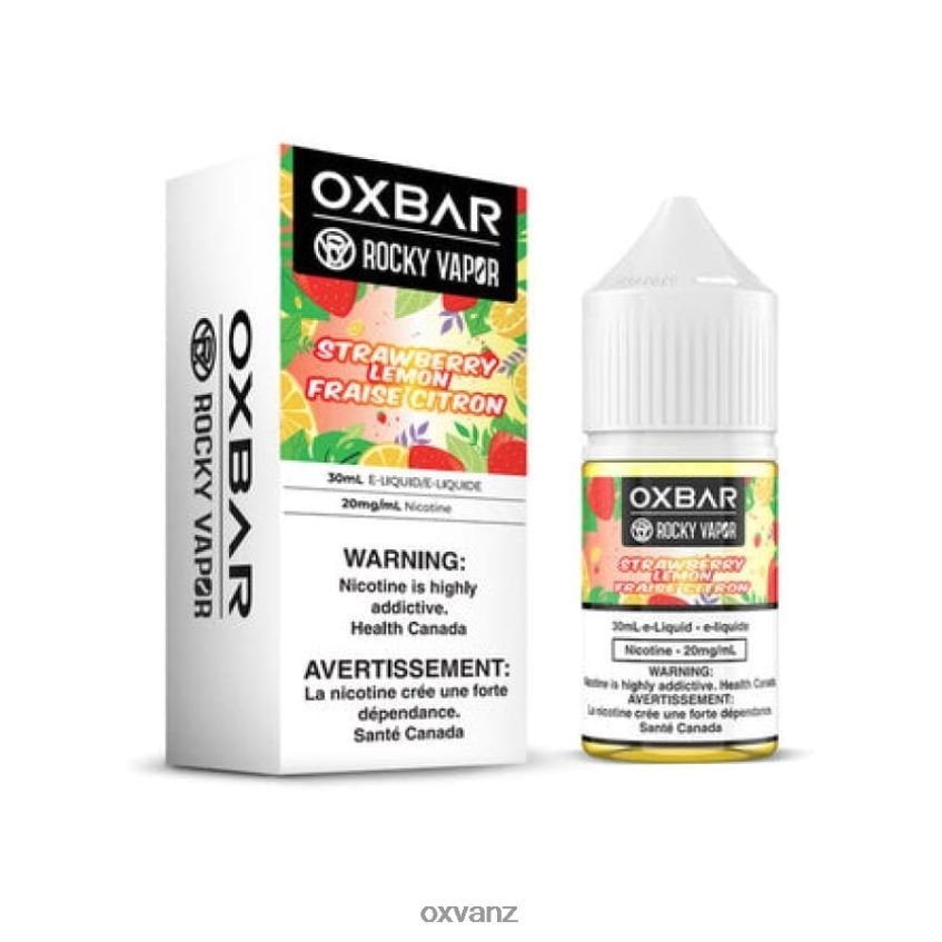 OXVA New Zealand - L0N0ZV52 STRAWBERRY LEMON OXVA OXBAR 30ML SALT NIC