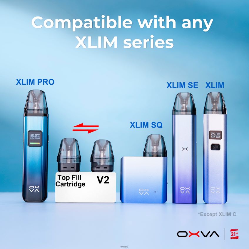 OXVA NZ - L0N0ZV83 GREY OXVA XLIM V3 CARTRIDGE TOP FILL